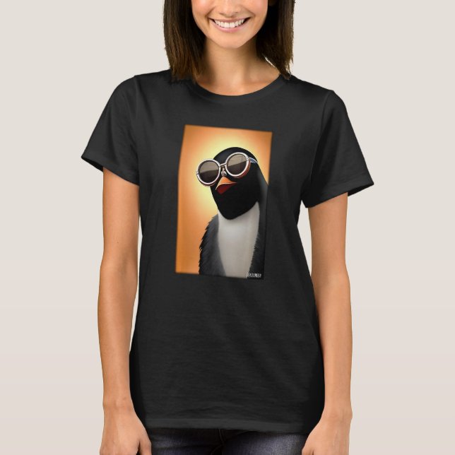 Camiseta Pinguim-Sol Pássaros Selvagens Aves do Mar do Sul (Frente)