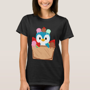 Camiseta Pinguim-Sorvete-Grito Adoro Zookeeper Animal Pengu
