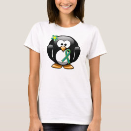 Camiseta Pinguim Teal e Verde limão