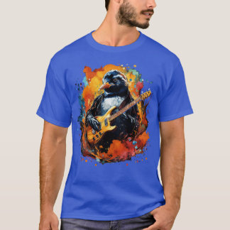 Camiseta Pinguim tocando violão