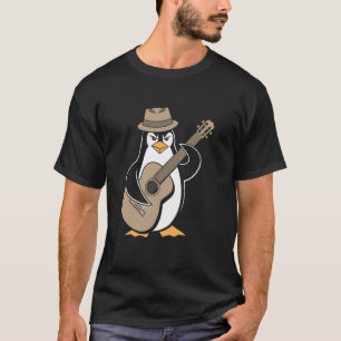 Camiseta Pinguim Tocando Violão Guitarrista