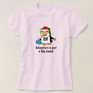 Camiseta Pinguim Turista Uma Aventura ao Alcance