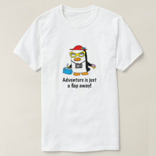 Camiseta Pinguim Turista Uma Aventura ao Alcance