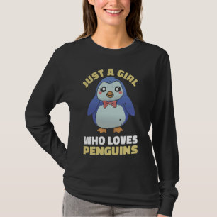 Camiseta Pinguim Uma Menina Que Ama Pinguins