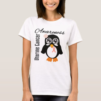 Camiseta Pinguim uterina da consciência do cancer
