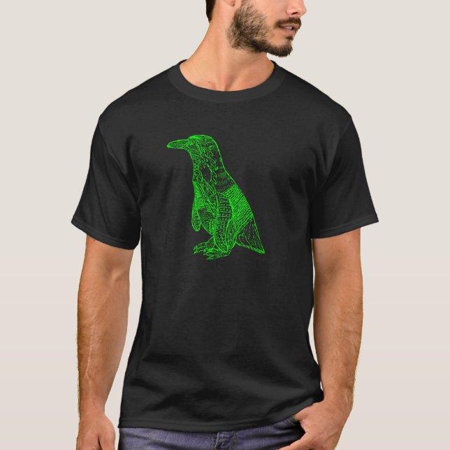 Camiseta Pinguim verde (Frente)