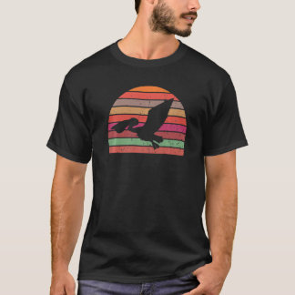 Camiseta Pinguim Vintage Silhueta de Pinguim Retro Passarin