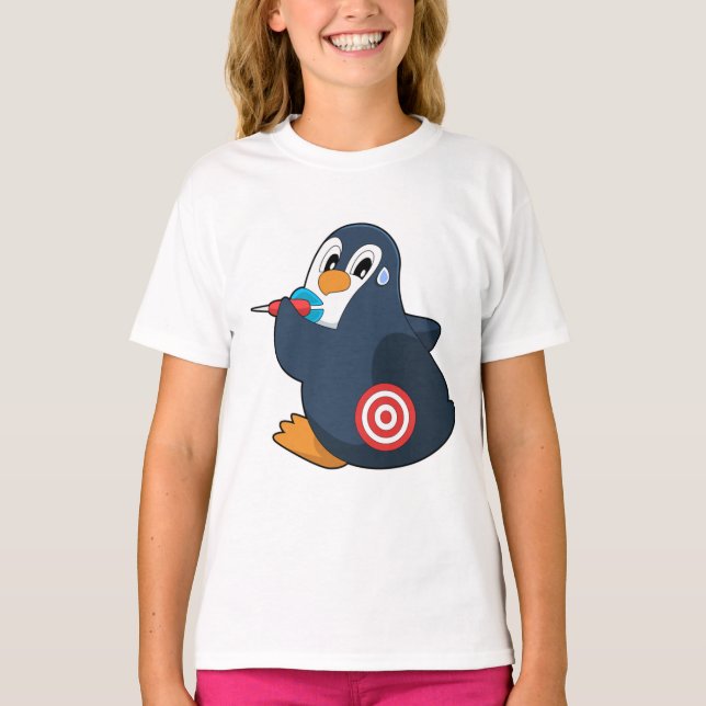 Camiseta Pinguin Darts Dart Dartboard (Frente)