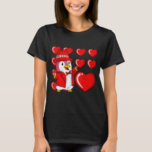 Camiseta Pinguin Hearts Dia de os namorados Cute Animal Lov