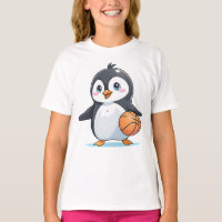 Pinguin Jogando Um Basquete