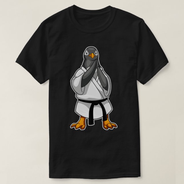 Camiseta Pinguin Karate Artes Marciais (Frente do Design)