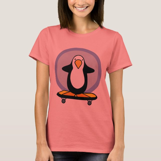 Camiseta Pinguin Skateboarder (Frente)