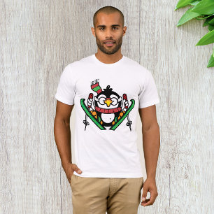 Camiseta Pinguin Ski Jumping Mens T-Shirt