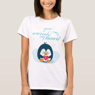 Camiseta PINGUIN "você aquece meu coração"