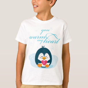 Camiseta PINGUIN "você aquece meu coração"