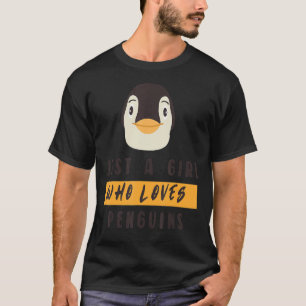 Camiseta Pinguinfor Girls Apenas Uma Menina Que Ama Pinguin