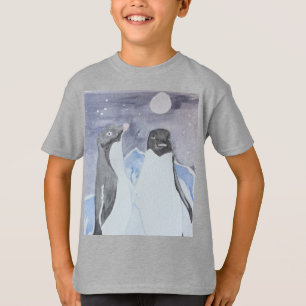 Camiseta Pinguins Adeliados Artísticos Noturnos