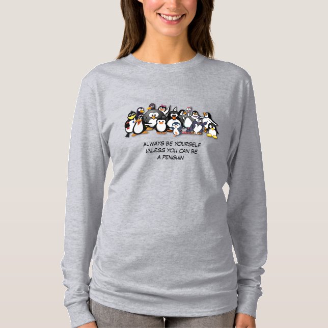 Camiseta Pinguins animados e bonitos (Frente)