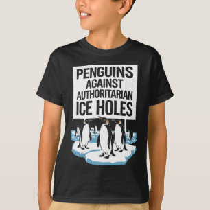 Camiseta Pinguins Anti-Trump Resiste Contra Autoria I