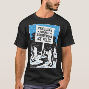 Camiseta Pinguins Anti-Trump Resiste Contra Autoria I