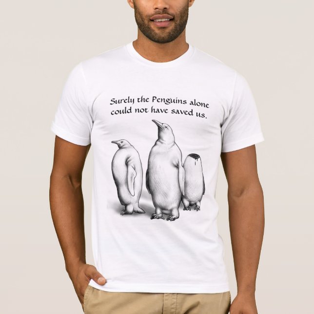 Camiseta Pinguins cegos, nas montanhas da loucura T (Frente)
