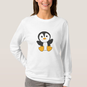 Camiseta Pinguins Cutes Para Crianças Pássaros Engraçados