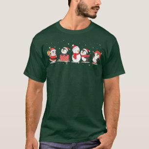 Camiseta Pinguins de Natal Feliz Natal Nova Yea