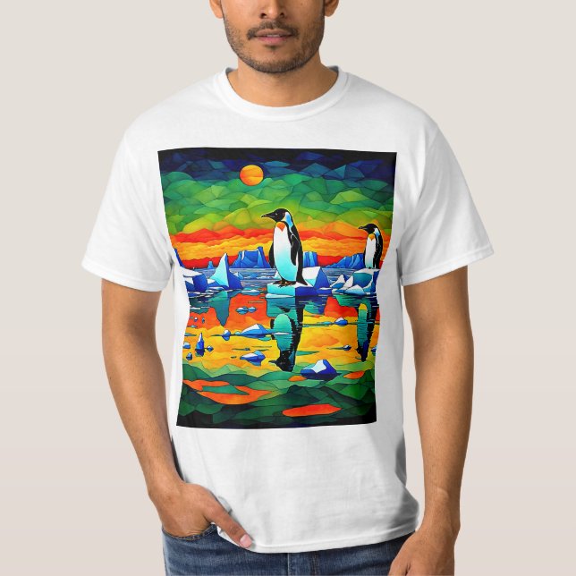 Camiseta Pinguins em blocos de gelo (Frente)