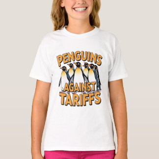Camiseta pinguins engraçados contra pautas resistem ao prot