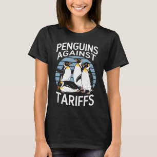 Camiseta Pinguins Engraçados Contra Tarifas Dia da Libertaç
