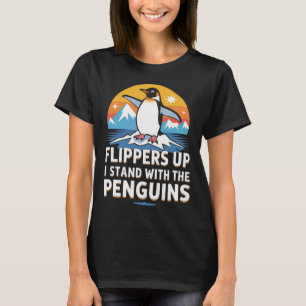 Camiseta Pinguins Engraçados Contra Tarifas Dia da Libertaç