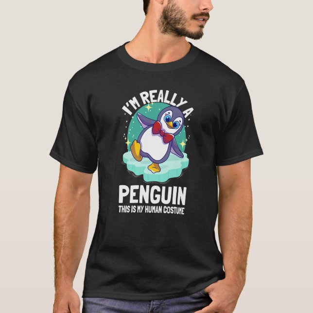 Camiseta Pinguins Eu Sou Realmente Um Pinguim  1 (Frente)