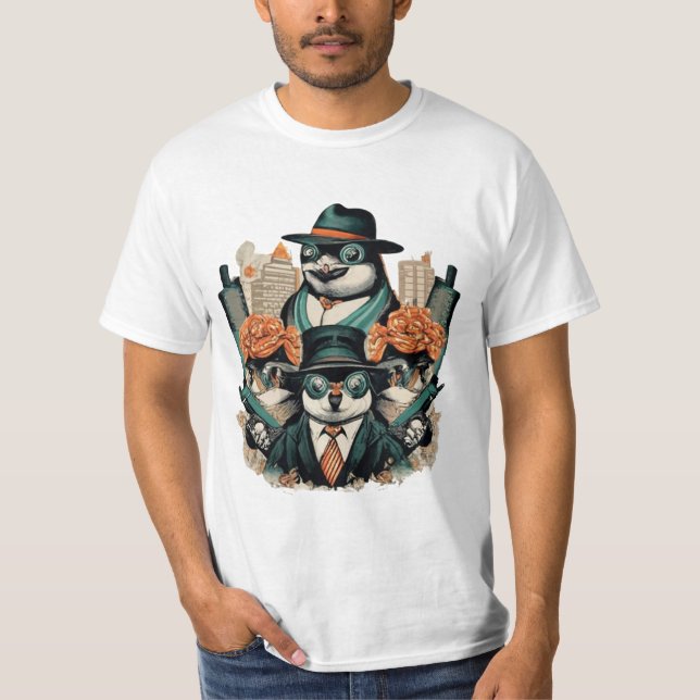 Camiseta Pinguins Gangsters (Frente)