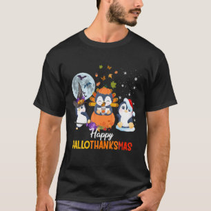Camiseta Pinguins Halloween E Feliz Natal Hallo
