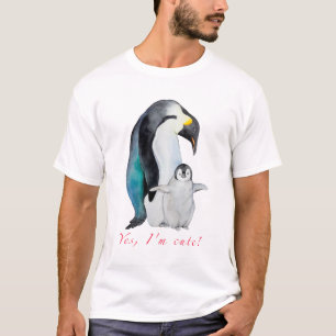 Camiseta Pinguins imperadores de aquarela