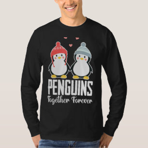Camiseta Pinguins Juntos Para O Casal Pinguim Cujo É