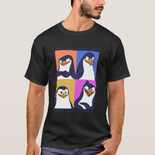 Camiseta Pinguins Madagáscar - Poster De Texto Cugado E Fof