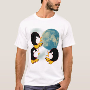 Camiseta Pinguins que urram na lua