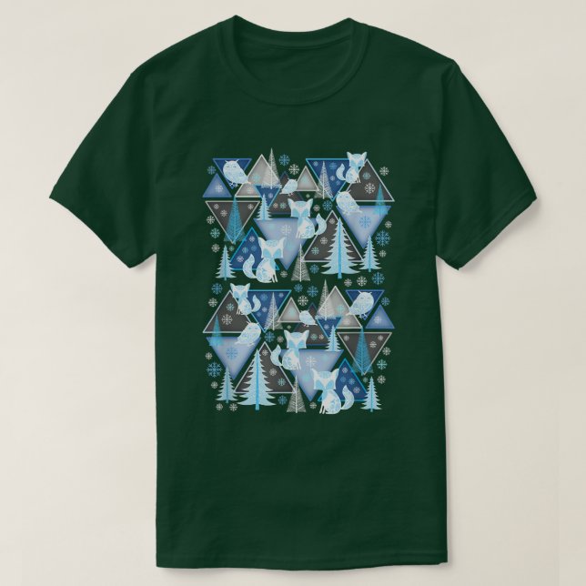Camiseta Pinheiro-de-inverno, Abstrato (Frente do Design)