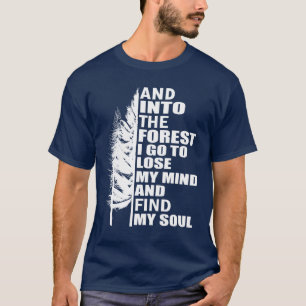 Camiseta Pinheiro e acampamento na floresta amigo do outrs