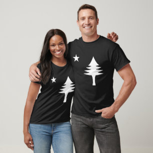 Camiseta Pinheiro e estrelado de 1901 do Estado do Maine