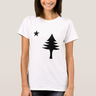 Camiseta Pinheiro e estrelado de 1901 do Estado do Maine