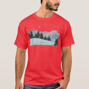 Camiseta Pinheiros De Inverno Em Época De Neve