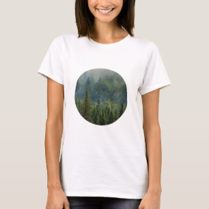 Camiseta pinheiros de uma floresta