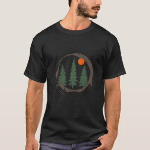 Camiseta pinheiros de uma floresta
