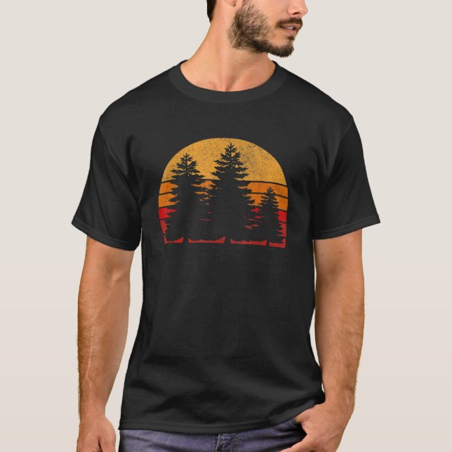Camiseta Pinheiros do exterior - Homens com saídas naturais (Frente)