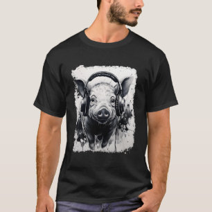 Camiseta Pink Art Splash Animal Pig