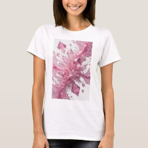 Camiseta Pink Atraente DIAMANTES ROSAS E BRILHO Arte Portát
