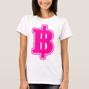 Camiseta PINK BAHT SGN ฿ Moeda Moeda Tailandesa ฿