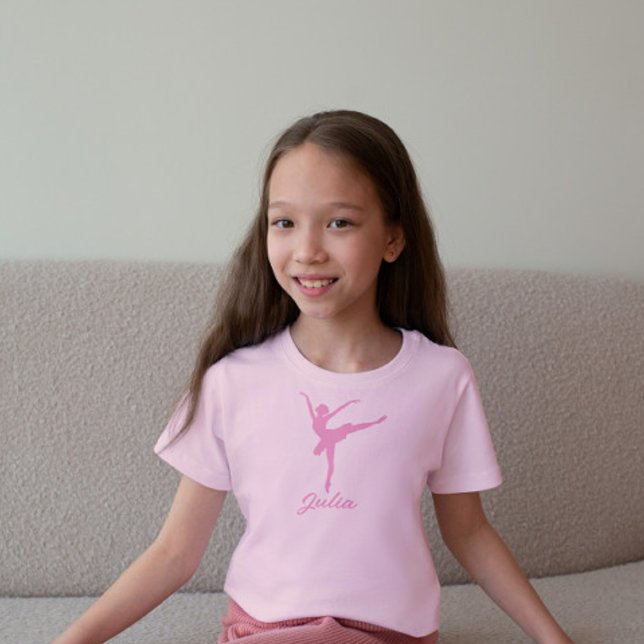 Camiseta Pink ballerina  silhouette (Criador carregado)